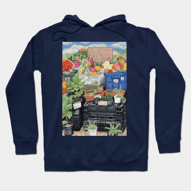 Farmers Market Flowers Hoodie by danyellysdoodles